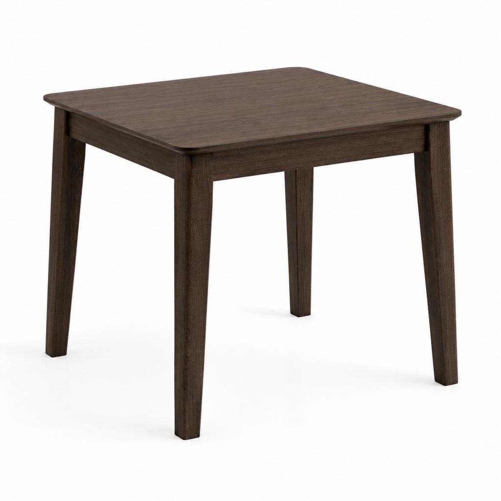 Tavolo da pranzo quadrato marrone scuro in legno 80 x 80 x 75 cm